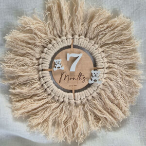 Round Macrame Milestone Disc